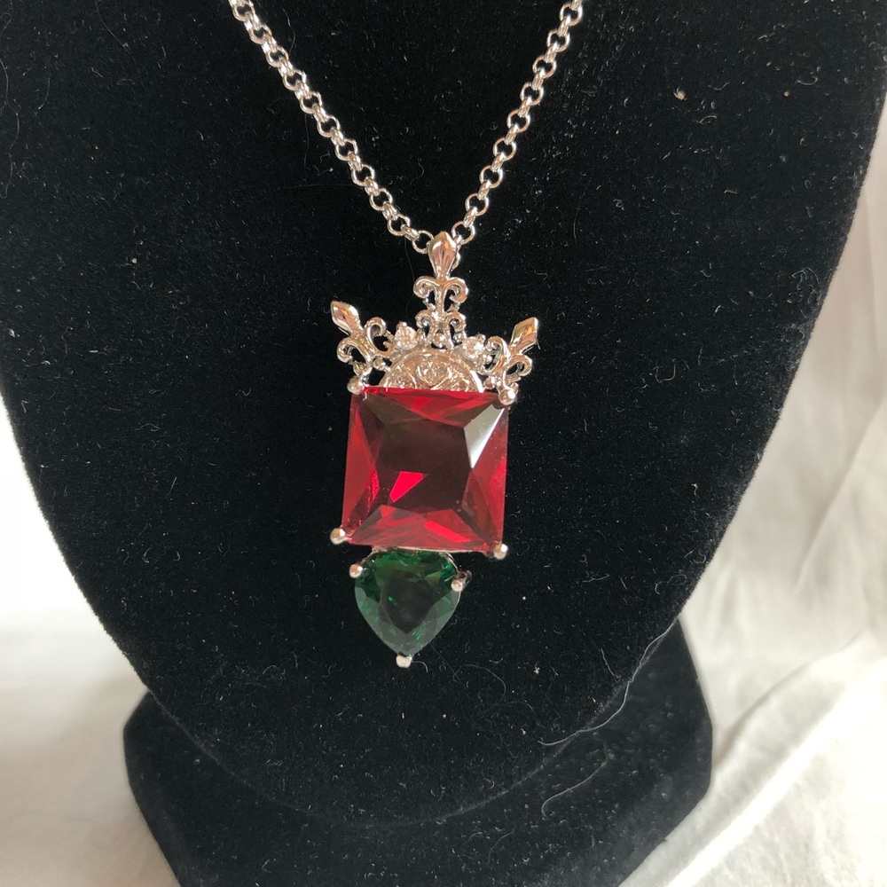 Ruby and Emerald Spinel Pendant - Picture 5 of 7